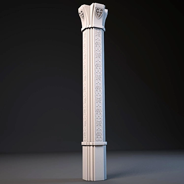 Kazakh-inspired Column 3D model image 1 