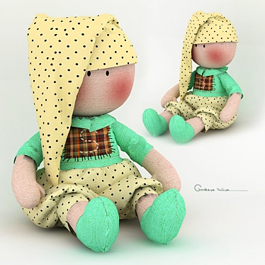 Cute Sleepy Doll: Country Classic 3D model image 1 