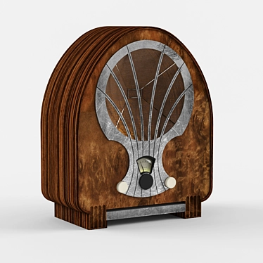 Art-Deco Vintage Radio 3D model image 1 