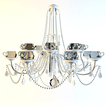 Glamourous Crystal Chandelier 3D model image 1 