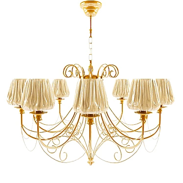 Elegant Chandelier with 10 Lights 3D model image 1 