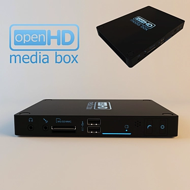 OpenHD Media Box: Compact and Advanced Media Player 3D model image 1 