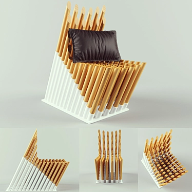 Spiked Elegance Chair 3D model image 1 