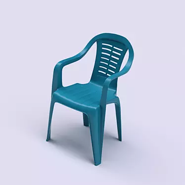 "Breeze" Plastic Chair | Sleek and Durable 3D model image 1 