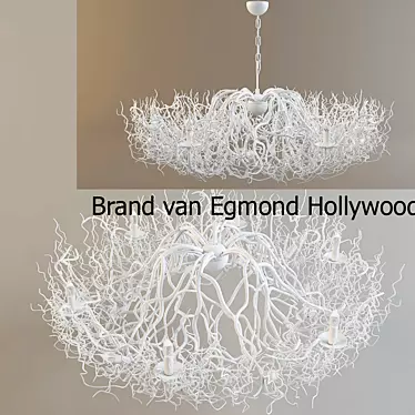 Elegant Hollywood Chandelier 3D model image 1 