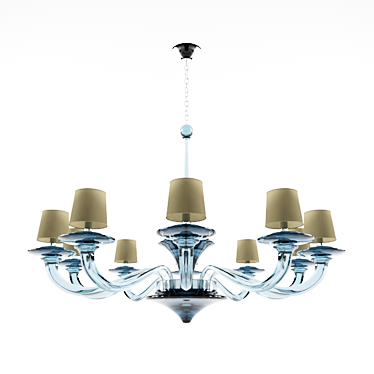 Enchanting Luna Grande Chandelier 3D model image 1 