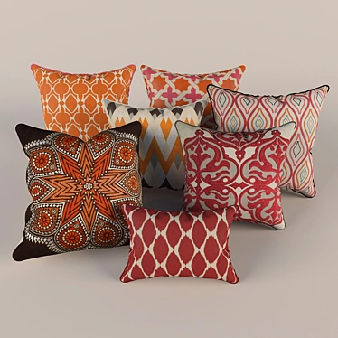 Cozy Collection: Decorative Pillows 3D model image 1 