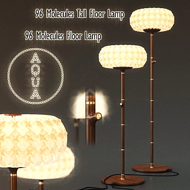 96 Molecules Floor Lamp - Contemporary Lighting Solution 3D model image 1 