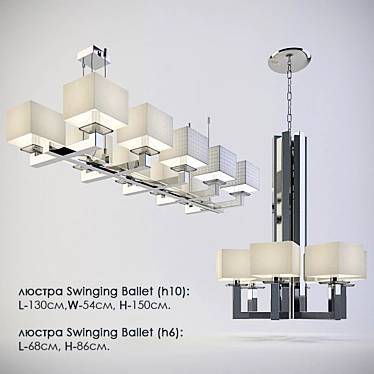 chandelier Ilfari Swinging Ballet (h10) (h6) 3D model image 1 