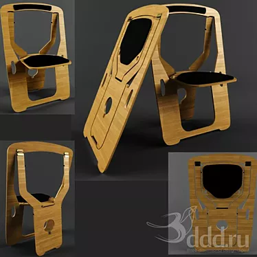 Compact Foldable Chair 3D model image 1 