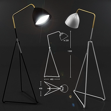 Modern Minimalist Floor Lamp 3D model image 1 