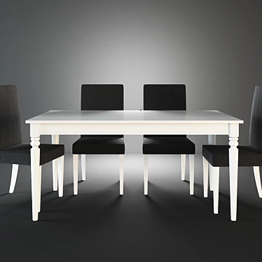 INGATORP-HEMRIDSDAL IKEA Dining Set 3D model image 1 