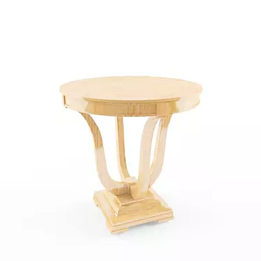 Elegant Wood Coffee Table 3D model image 1 