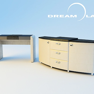 Chest of drawers and table