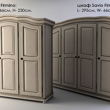 Elegant Savio Firmino Wardrobe 3D model image 1 