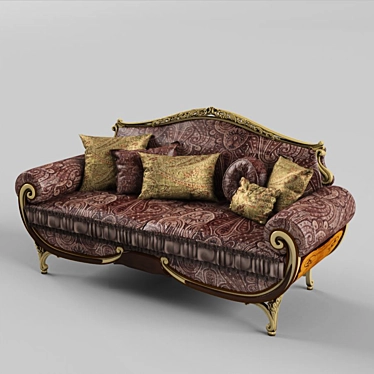 Elegant Caprice Sofa - 2200mm Dimensions 3D model image 1 