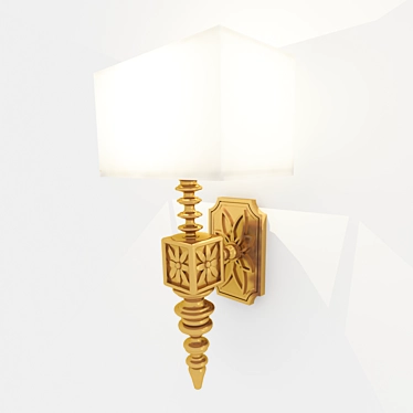 Elegant Metal Wall Sconce 3D model image 1 