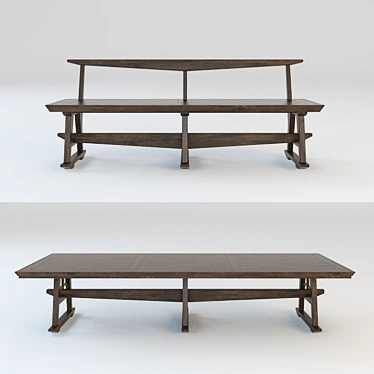 Portable Picnic Table Set 3D model image 1 