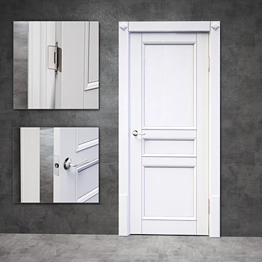 Sleek & Simplistic Entry Door 3D model image 1 