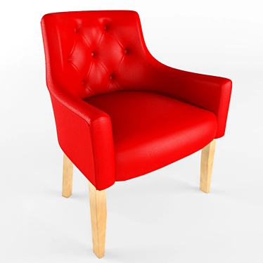 Luxury Quilted Leather Chair 3D model image 1 