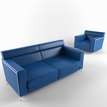 Elegant Emmaus Sofa 3D model image 1 