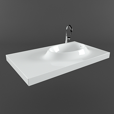 Sleek Sink 3D model image 1 