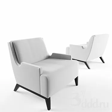 Sleek & Stylish HBF Armchair 3D model image 1 