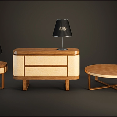 Ultra-Luxe Cosmopolitan Furniture Set 3D model image 1 