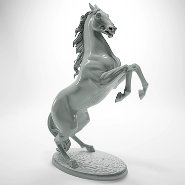 Bold Equestrian Stance 3D model image 1 