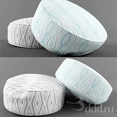 Cozy Comfort Pouffe 3D model image 1 