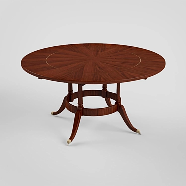 Elegant Round Dining Table: 1500*1500 3D model image 1 