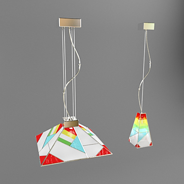 Title: Diamante Glass Pendant Light 3D model image 1 