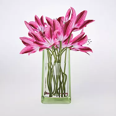 Bouquet of pink lilies