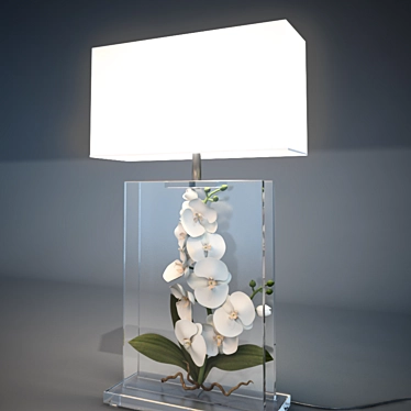 Elegant Artificial Orchid for Low-Light Corners 3D model image 1 