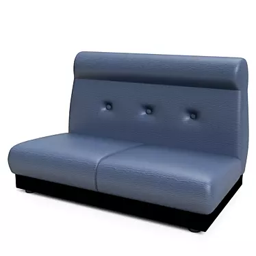 Sleek Leather Seating: Contemporary Elegance 3D model image 1 