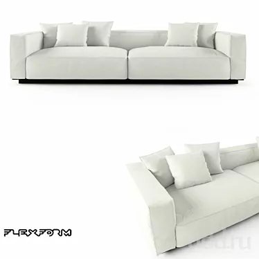 Luxurious Flexform Grandmare Sofa 3D model image 1 