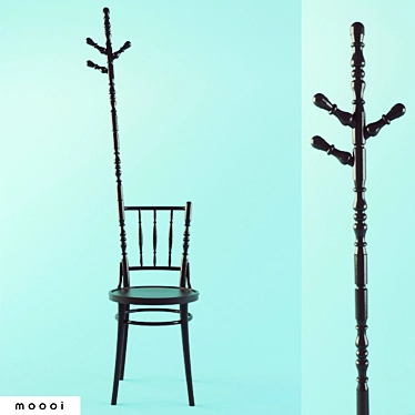 Elegant Moooi Extension Chair 3D model image 1 