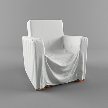 Cozy Fabric Armchair 3D model image 1 