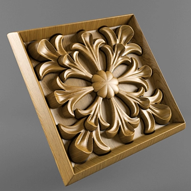 Title: Carved Rosette Accent 3D model image 1 