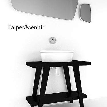 Falper Menhir Vanity: Sleek Design & Functional 3D model image 1 