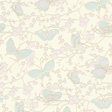 Seamless Butterfly Wallpaper 3D model image 1 