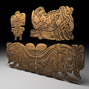 Maya Relief Decor: Timeless Elegance 3D model image 1 