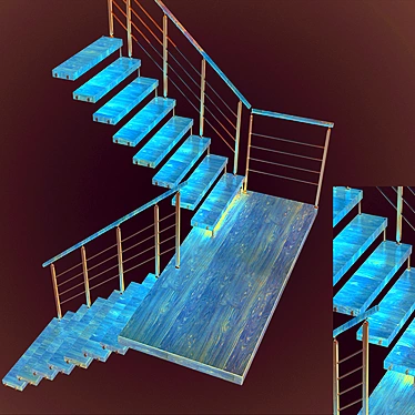 Modular Staircase Kit 3D model image 1 