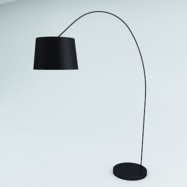 Apex Black Floor Lamp: Sleek and Stylish 3D model image 1 