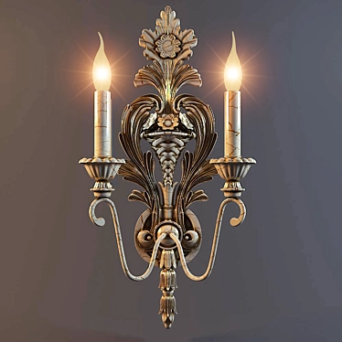 Classic Two-Arm Sconce 3D model image 1 