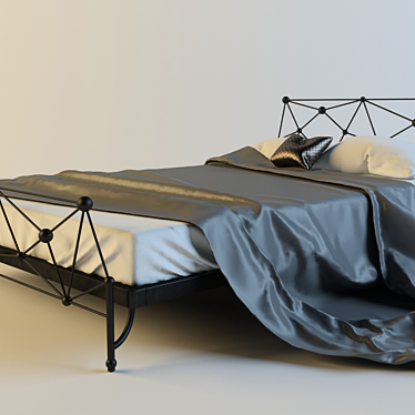 Elegant Dream Bed 3D model image 1 