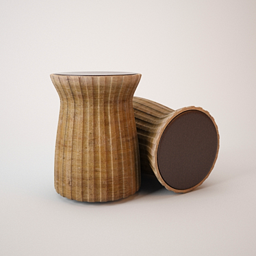 Ceramic Ridged Two Colour Stool