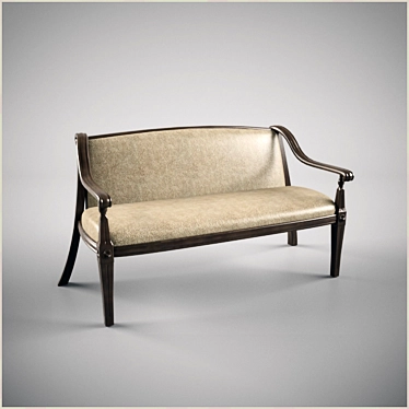 Classic-style Daybed 3D model image 1 