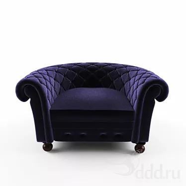 Cozy Lounge Armchair 3D model image 1 