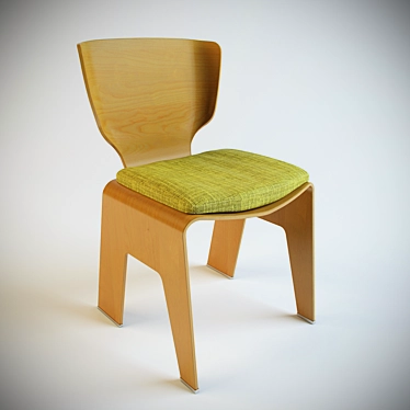 Mid-Century Kenzo Tange Chair 3D model image 1 